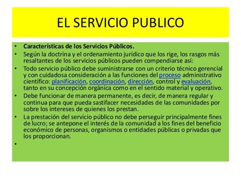 El Servicio Publico
