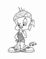 Gangster Tweety Drawing Bird Graffiti Drawings Coloring Characters Pages Girl Gangsta Mickey Mouse Ghetto Cartoons Tweet Clip Clipart Draw Character sketch template