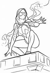 Spider Gwen Coloring Pages Template Sketch sketch template