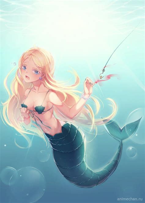1434612079 anime art anime mermaid girl monster girl