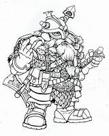 Dwarf Fighter Img15 sketch template
