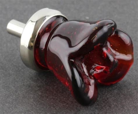 ruby red glass cabinet knobs flower rose shape drawer pulls  ebay
