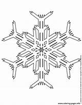 Coloring Cutout Snowflake Pages Printable sketch template