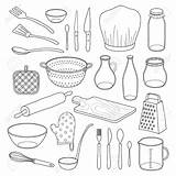 Drawing Kitchen Utensils Cooking Tools Getdrawings sketch template