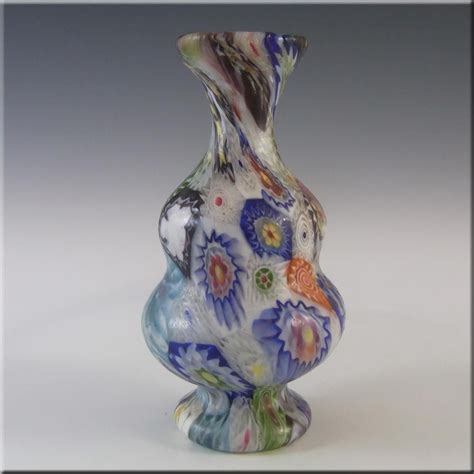 Fratelli Toso Millefiori Canes Murano Multicoloured Glass Vase £123