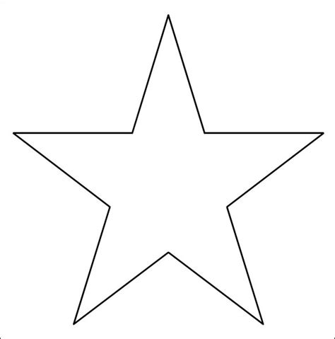 pointed star template printable  coloring pages