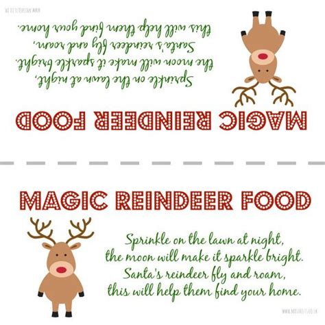 diy magic reindeer food  recipe  printable