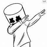 Dab Marshmello Marshmallow Jockey Picsart Cartoon Clipartmag Pngegg sketch template