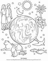 Creation Coloring Pages Colouring Sunday School God Sheets Gods Bible Made Kids Printable Print People Activities Story Scribblefun Days Lds sketch template