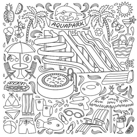 water park coloring pages coloring book  coloring pages