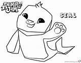Jam Animal Coloring Pages Seal Printable Adults Kids sketch template