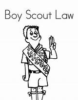 Boy Law Coloring Scouts Obey Pages Kids Print Tocolor Utilising Button sketch template