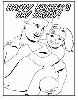 Coloring Father Pages Happy Fathers Daughter Daddy Printable Cards Print Birthday Kids Folding Activity African American Printablee sketch template