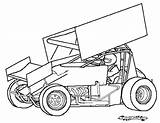 Sprint Car Coloring Pages Drawing Dirt Race Outline Model Template Cars Racing Speedway Late Drawings Sprintcar Easy Stock Midsouthracing Drag sketch template