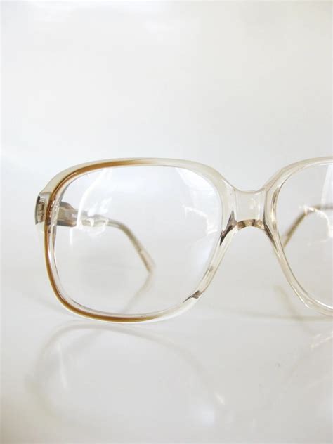 vintage mens glasses 1970s french eyeglass frames france optical clear