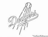 Dodgers Logo Stencil Angeles Los Mlb Pages Template Coloring Pumpkin Carving Freestencilgallery sketch template