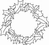 Wreath Christmas Holly Clipart Reef Wreaths Drawing Cut Coloring Clip Template Leaf Clipartmag Clipartfest Stencils Print Choose Board sketch template