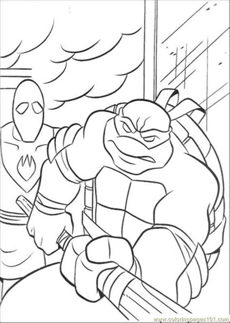 coloring pages donatello attacks enemy cartoons ninja turtles