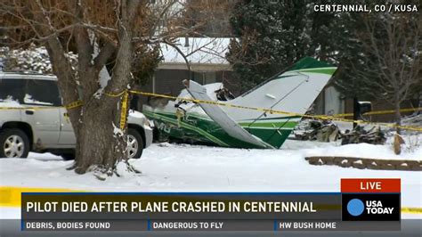 Pilot Killed After Plane Crashes Near Colorado Home