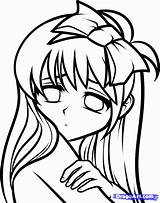 Anime Sad Face Draw Step Drawing Manga sketch template