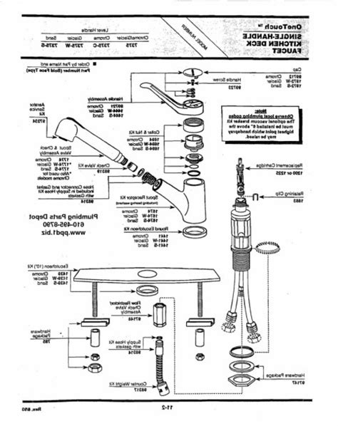 kohler fairfax faucet parts diagram