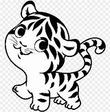 Tiger Baby Cartoon Coloring Background Transparent Toppng sketch template
