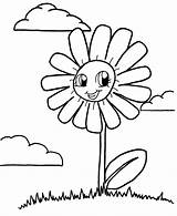 Coloring Flower Kids Pages Anime Face Sheets Printable Drawings Flowers Drawing Color Smiling Children Clipart Cliparts Activity Sunflower Printables Print sketch template
