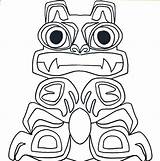 Totem Pole Coloring Pages Wolf Drawing Native American Getdrawings Getcolorings sketch template