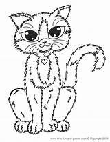 Coloring Cat Pages Kids Animal Printable Color Rich Cats Games Pussy Colouring Fun Stamps Print Pic Adult Kitty Halloween Cute sketch template