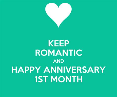 Keep Romantic And Happy Anniversary 1st Month Poster