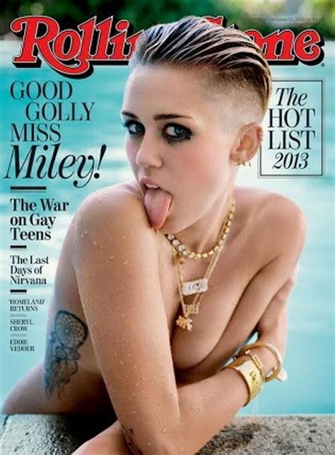 miley cyrus and her tongue cover rolling stone magazine