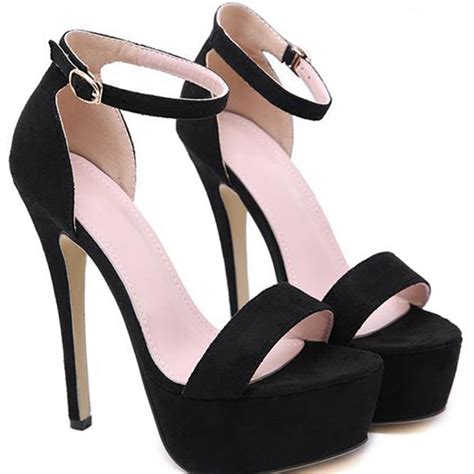black summer sexy platform party super high heels women sandals shoes