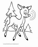 Rudolph Reindeer Coloring Pages Nosed Red Nose Rudolf Christmas Printable Santa Clipart Kids Print Rednosed Cartoon Color Sheet Holiday Clip sketch template