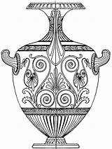 Greek Vase Ancient Template Hydria Clipart Coloring Da Vasi Mythology Google Templates Vases Vaso Pot Designs Clip Grecia Water Etc sketch template