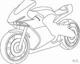 Coloring Bike Pages Motorcycle Sport Motorcycles Cool Print sketch template