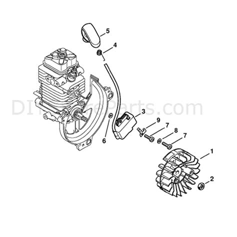 stihl fs  brushcutter fs parts diagram ignition system