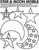 Ramadan Coloring Moon Pages Printable Mobile Stars Star Kids Crafts Activities Templates Craft Crescent Sun Decorations Print Crayola Color Decoration sketch template