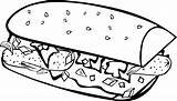 Sandwich Drawings Coloring Pages Clipartmag sketch template