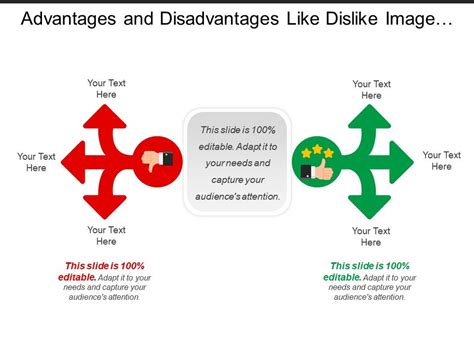 advantages and disadvantages like dislike image with arrow