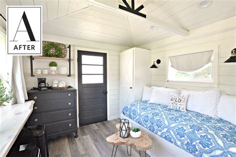 turn  garden shed   guest bedroom apartment therapy