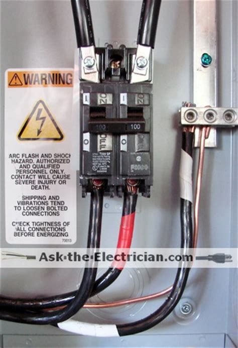 wire size   home electrical service panel