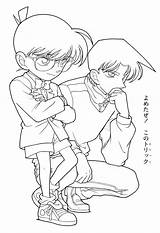 Conan Coloring Detective Pages Shinichi Designlooter Colorare Template Sketch 1371 07kb sketch template