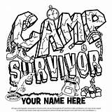 Coloring Pages Camping Camp Survivor Printable Print Color Getdrawings Getcolorings sketch template