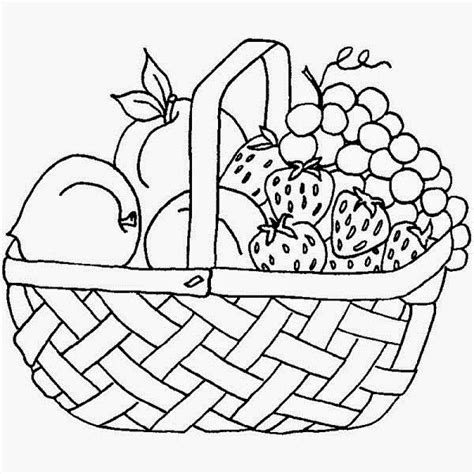 fruit basket coloring pages  getdrawings