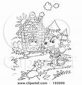 Wandering Outline Mouse Coloring Royalty Clipart Illustration House Bannykh Alex Rf Frog 2021 sketch template