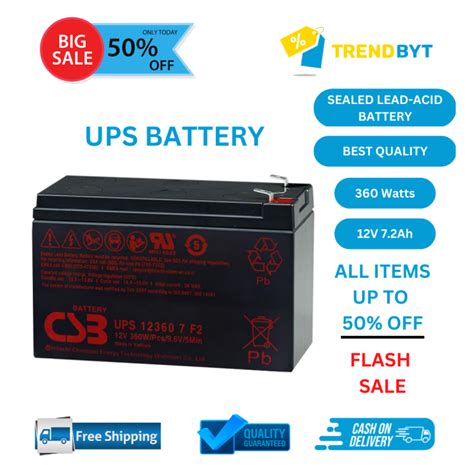 Trendbyt Ups Battery 12v 7 2ah 360 Watts For Back Up Power On Sale