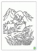 Heidi Coloring Pages Dinokids Colouring Kids Close sketch template