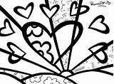 Romero Britto Coloring Pages Para Getdrawings sketch template