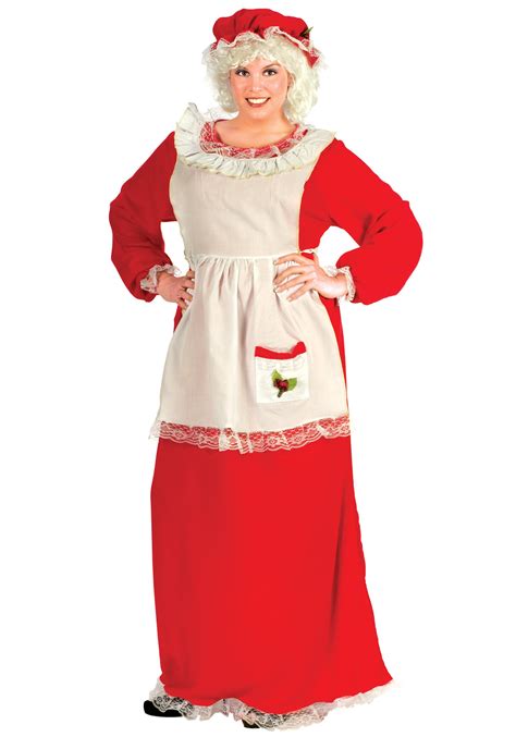 Mrs Claus Plus Size Dress Costume Women S Christmas Costumes