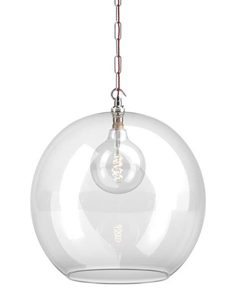 Clear Glass Globe Ceiling Pendant Light Hereford Retro And Contemporary